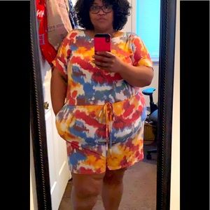 Short romper tie dye